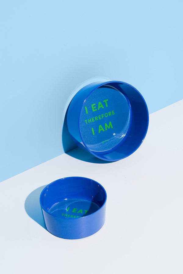 Melamine Dog Bowl - Blue