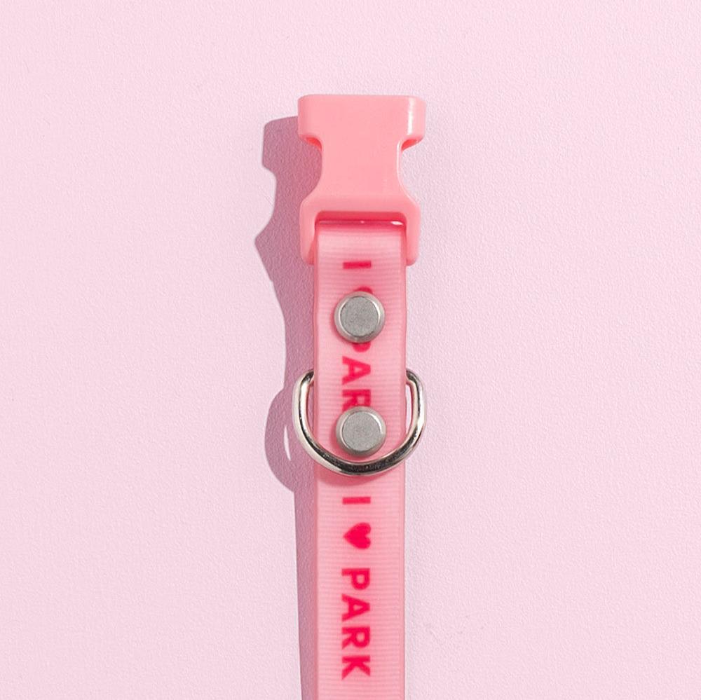 gummi Slick Dog Collar Pink Gummi Pets