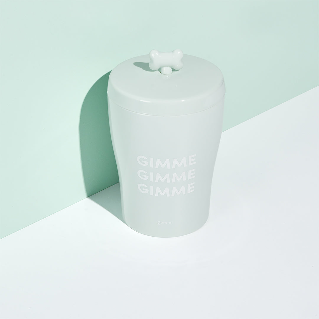 gummi Melamine Dog Treat Jar Mint Gummi Pets