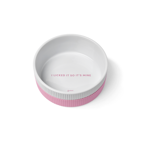 Ceramic Dog Bowl - Pink