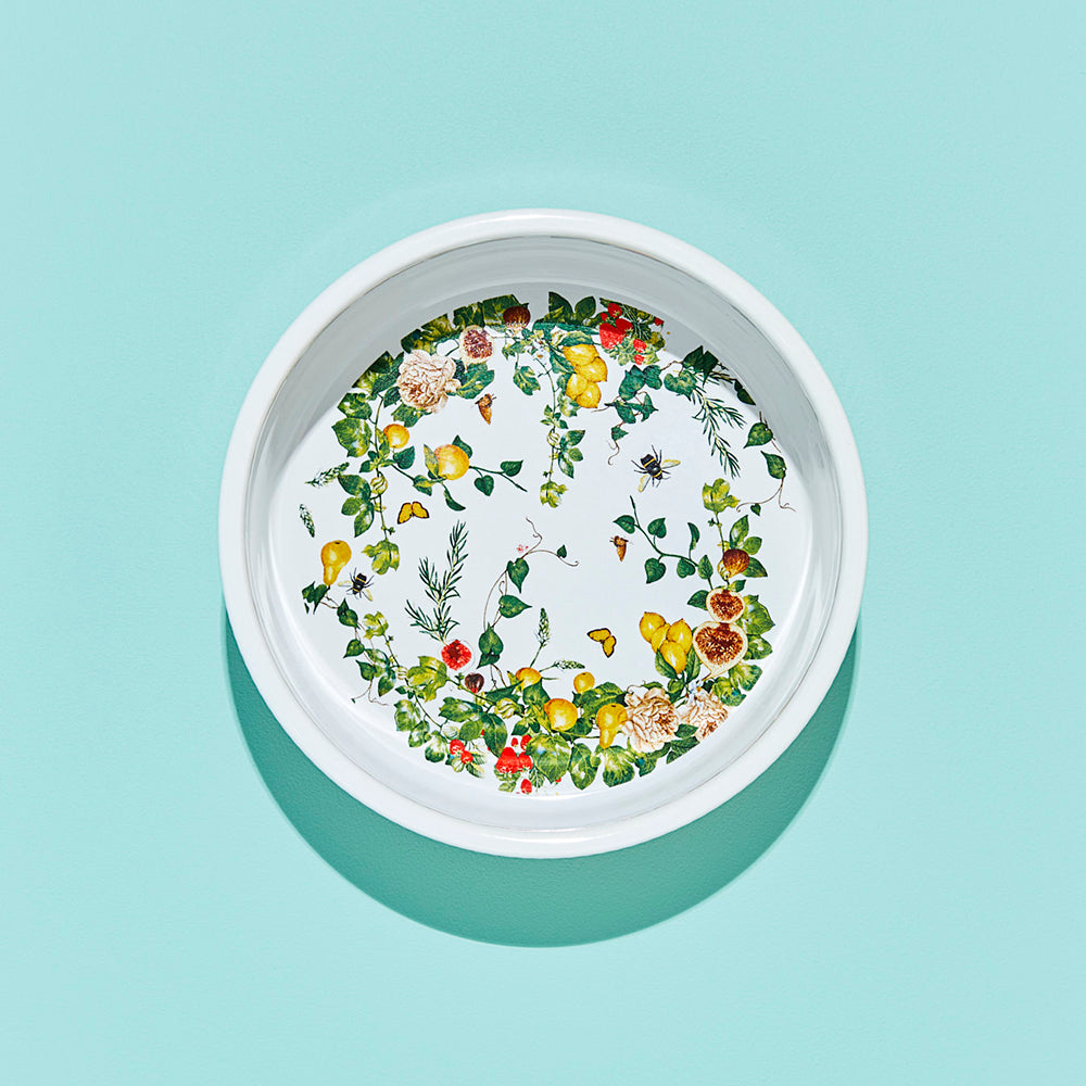 Floral dog outlet bowl