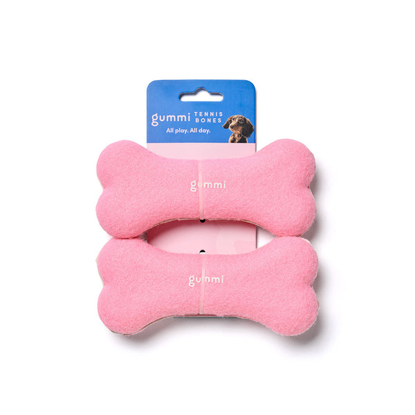 Dog Toy Tennis Bones Pack - Pink